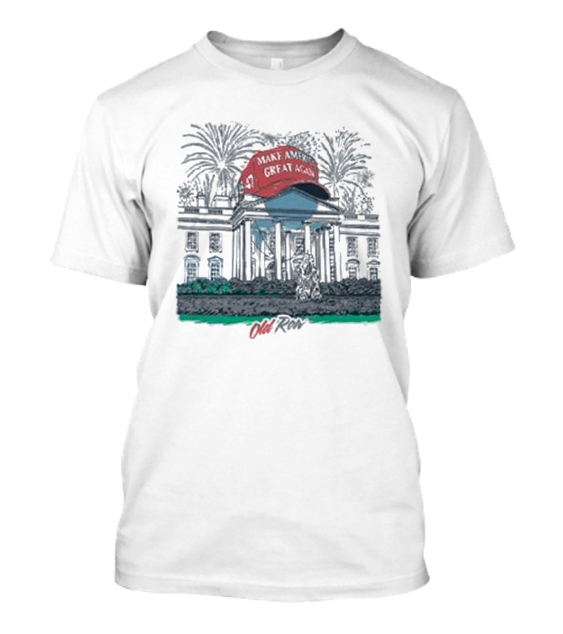 Make America Great Again Hat White House Old Row T-Shirt