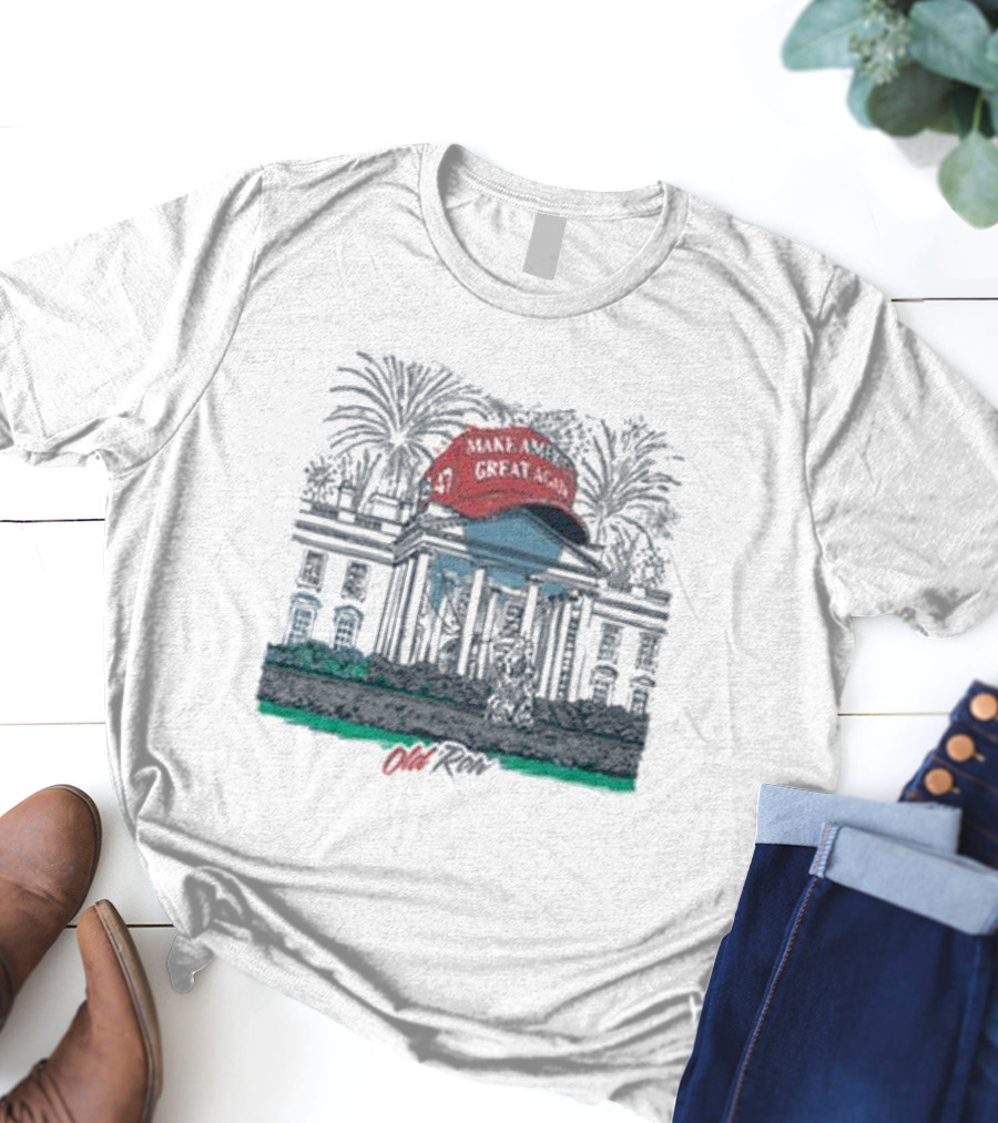 Make America Great Again Hat White House Old Row T-Shirt