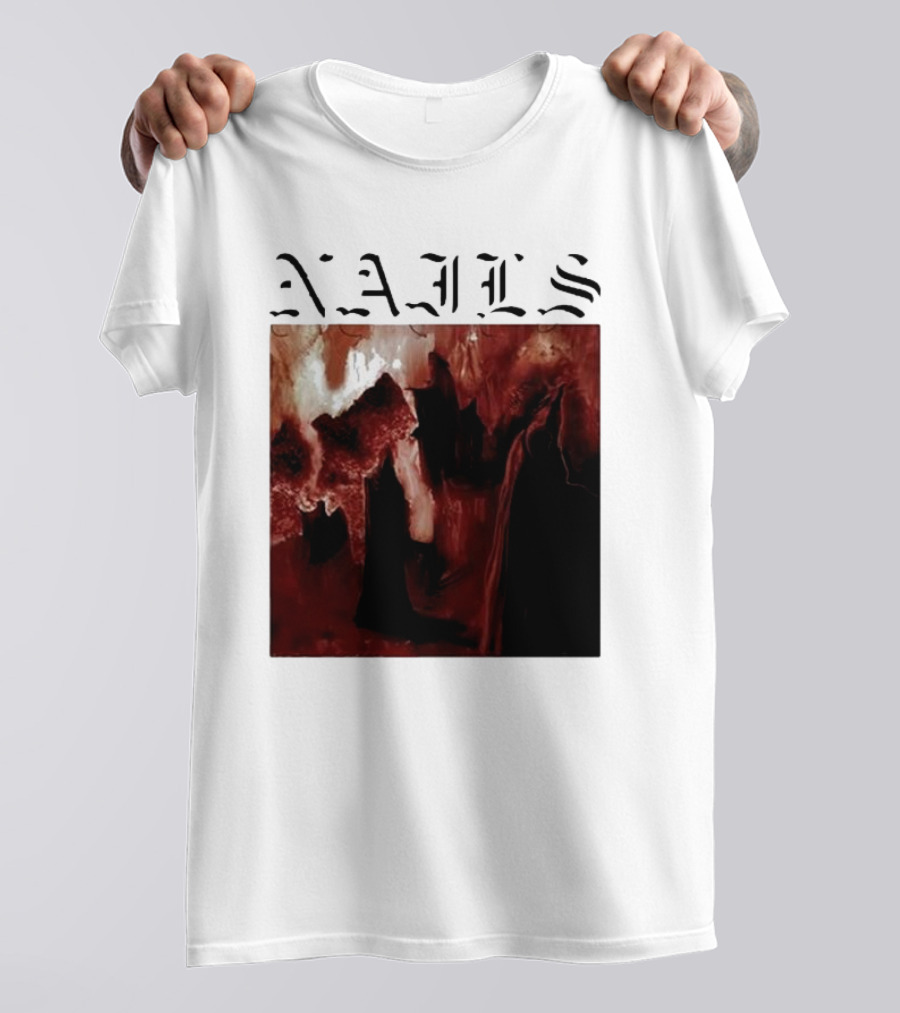 NAILS Abandon All Life Dark Abstract T-Shirt