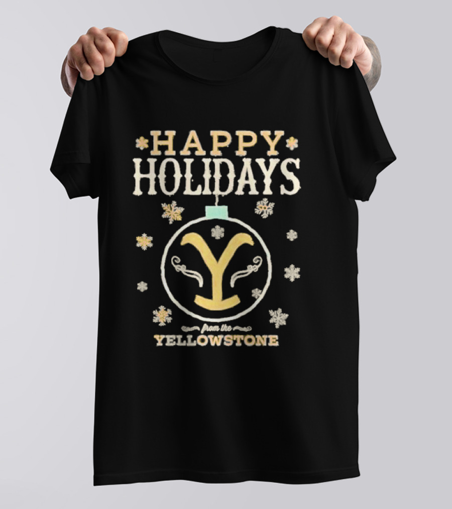 Happy Holidays From The Yellowstone Snowflake Ornament T-Shirt