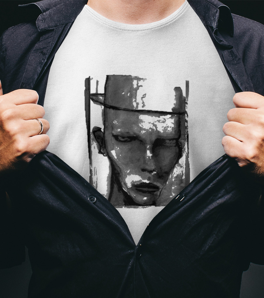 Marilyn Manson One Assassination Under God Monochrome Abstract Face T-Shirt