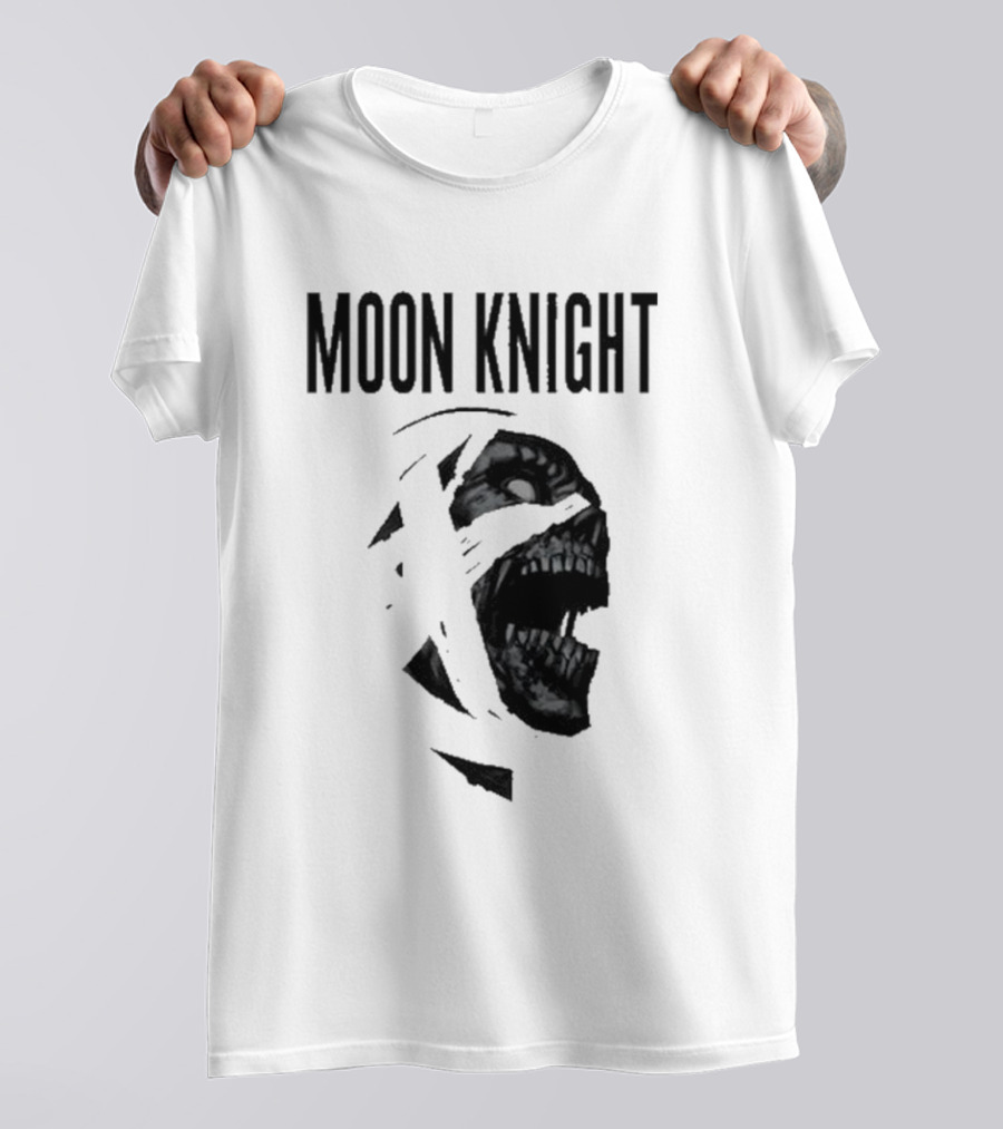Moon Knight Logo With Intense Wrapped Mask T-Shirt