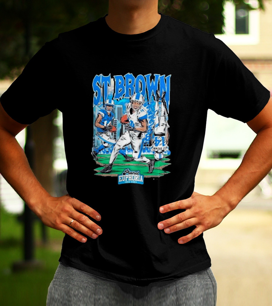 St Brown Planet Euphoria Football 1950 T-Shirt
