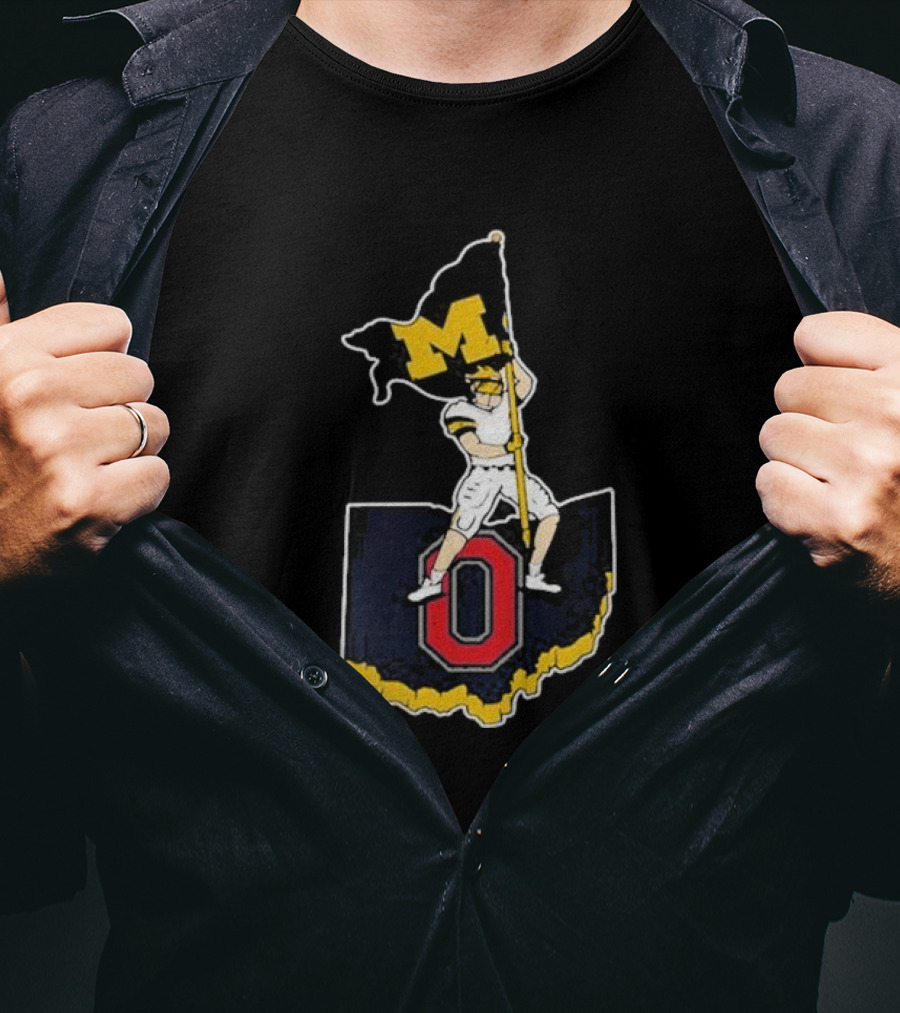 Dave Portnoy Michigan Flag Plant On Ohio Outline T-Shirt