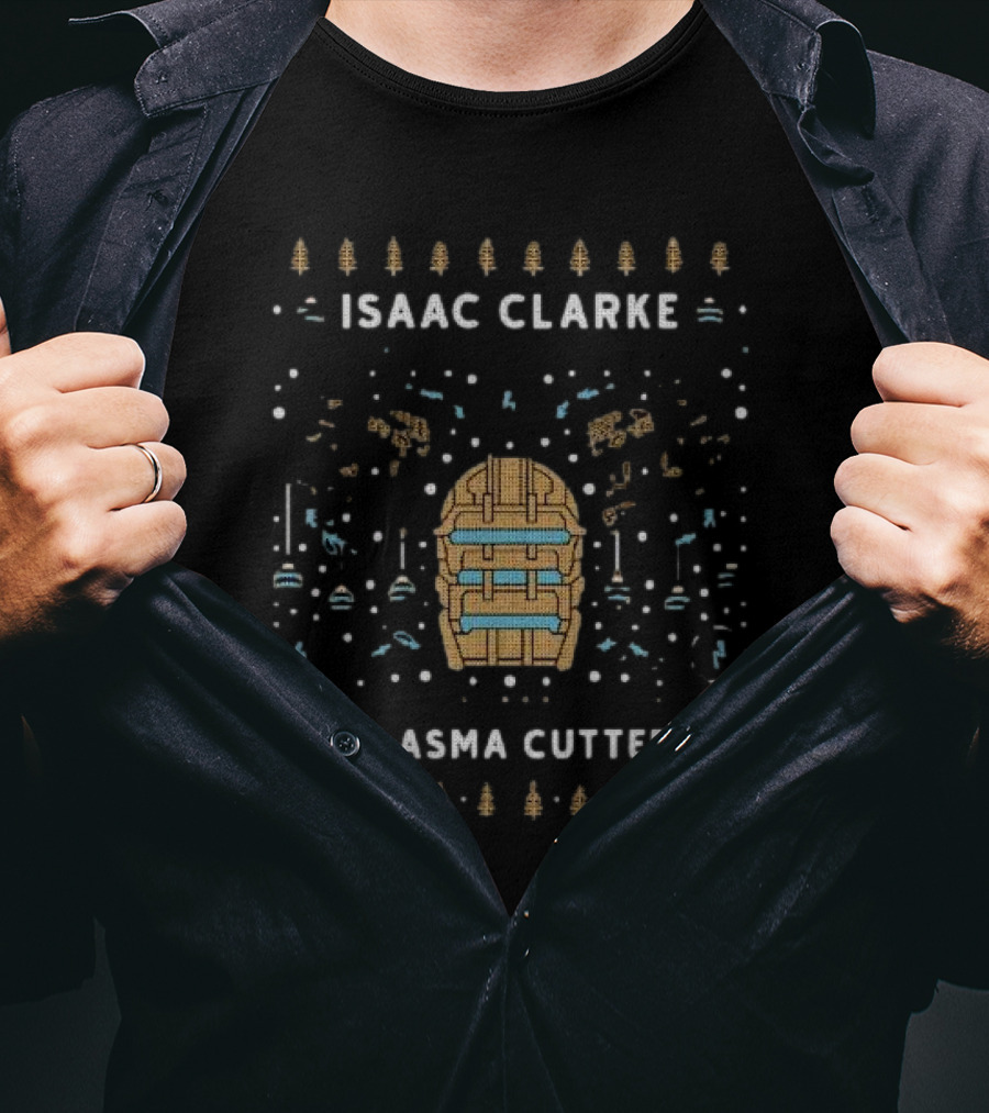 Isaac Clarke Plasma Cutter Ugly Christmas Sweater Sci-Fi Inspired T-Shirt