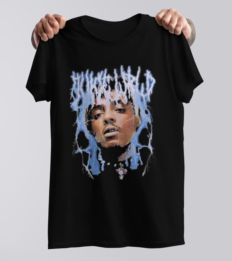 Juice WRLD Lightning Face Surrounded By Blue Electricity T-Shirt
