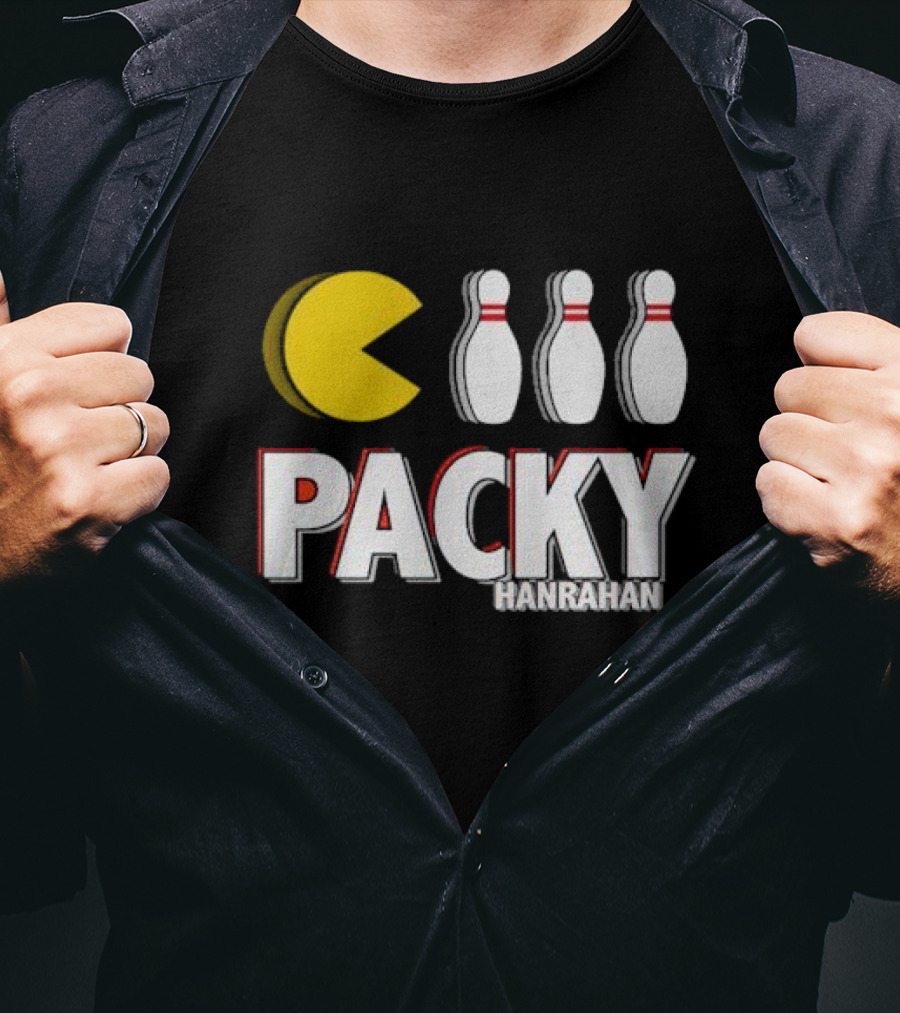 Packy Hanrahan Pac-Man Bowling Pins T-Shirt