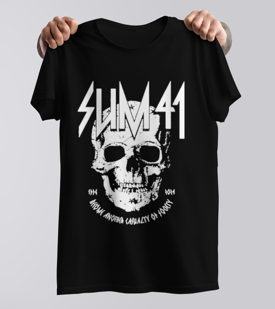 SUM 41 Iconic Another Casualty Of Society Skull 1996-2014 T-Shirt