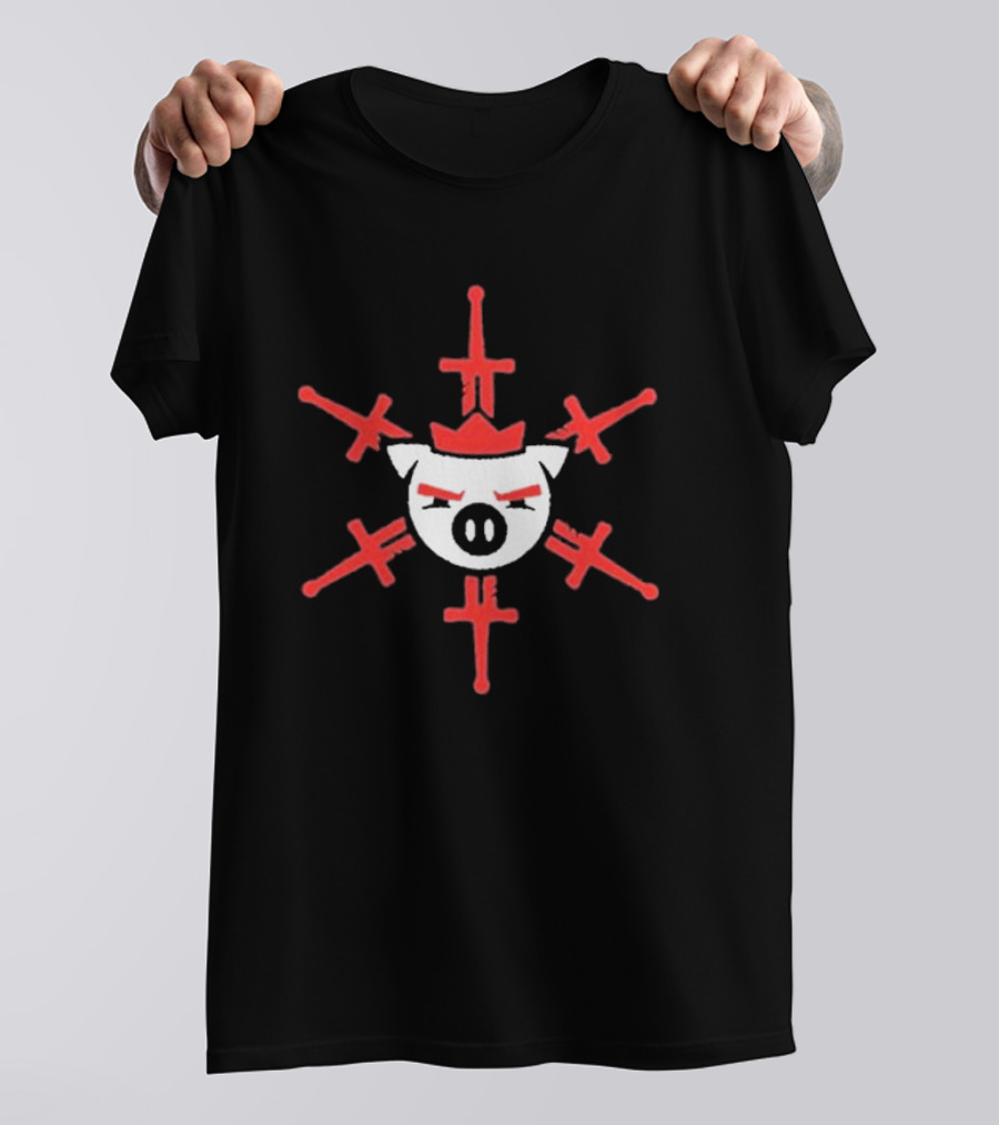 Technoblade Holiday Swordflake Pig Crown T-Shirt