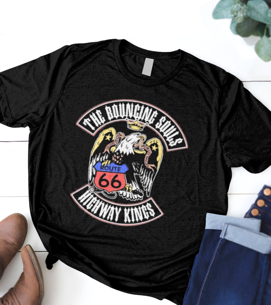 The Bouncing Souls Route 66 Highway Kings Eagle Emblem T-Shirt