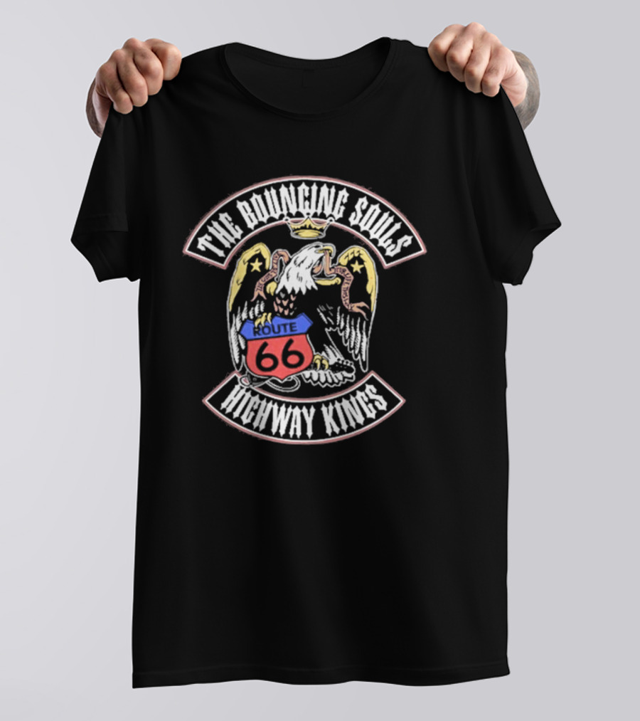 The Bouncing Souls Route 66 Highway Kings Eagle Emblem T-Shirt