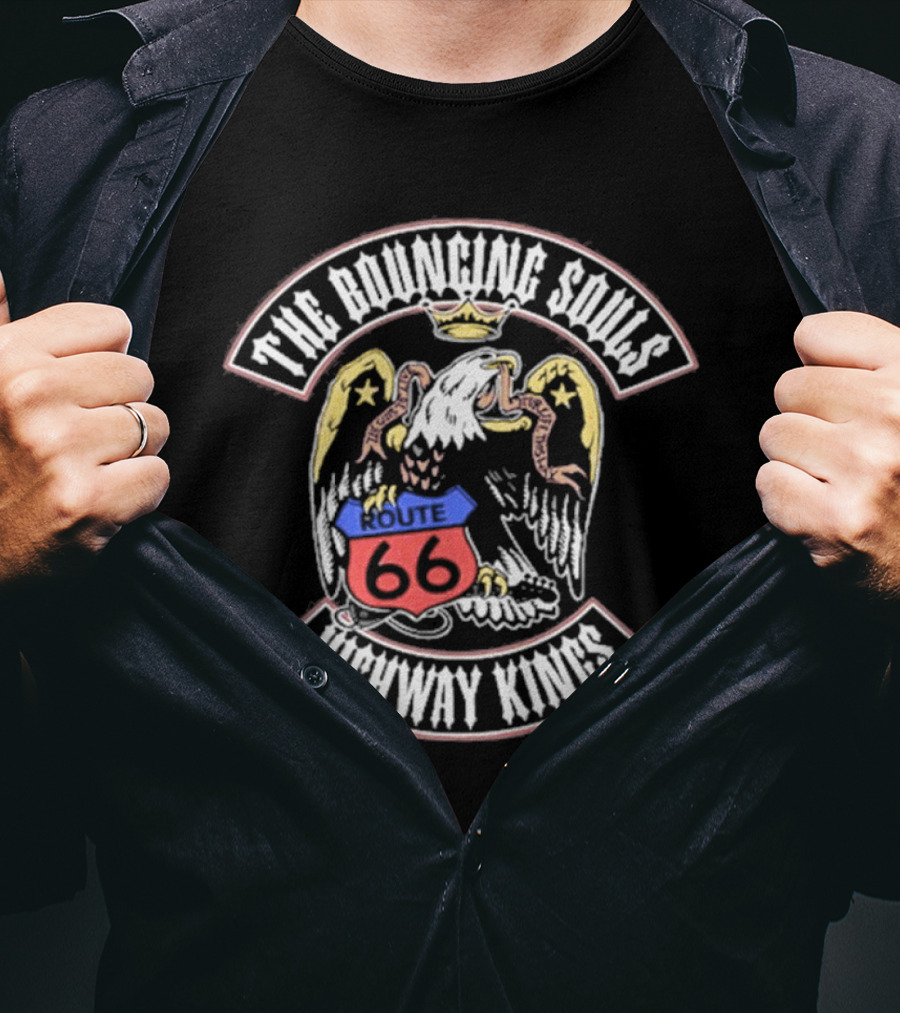 The Bouncing Souls Route 66 Highway Kings Eagle Emblem T-Shirt