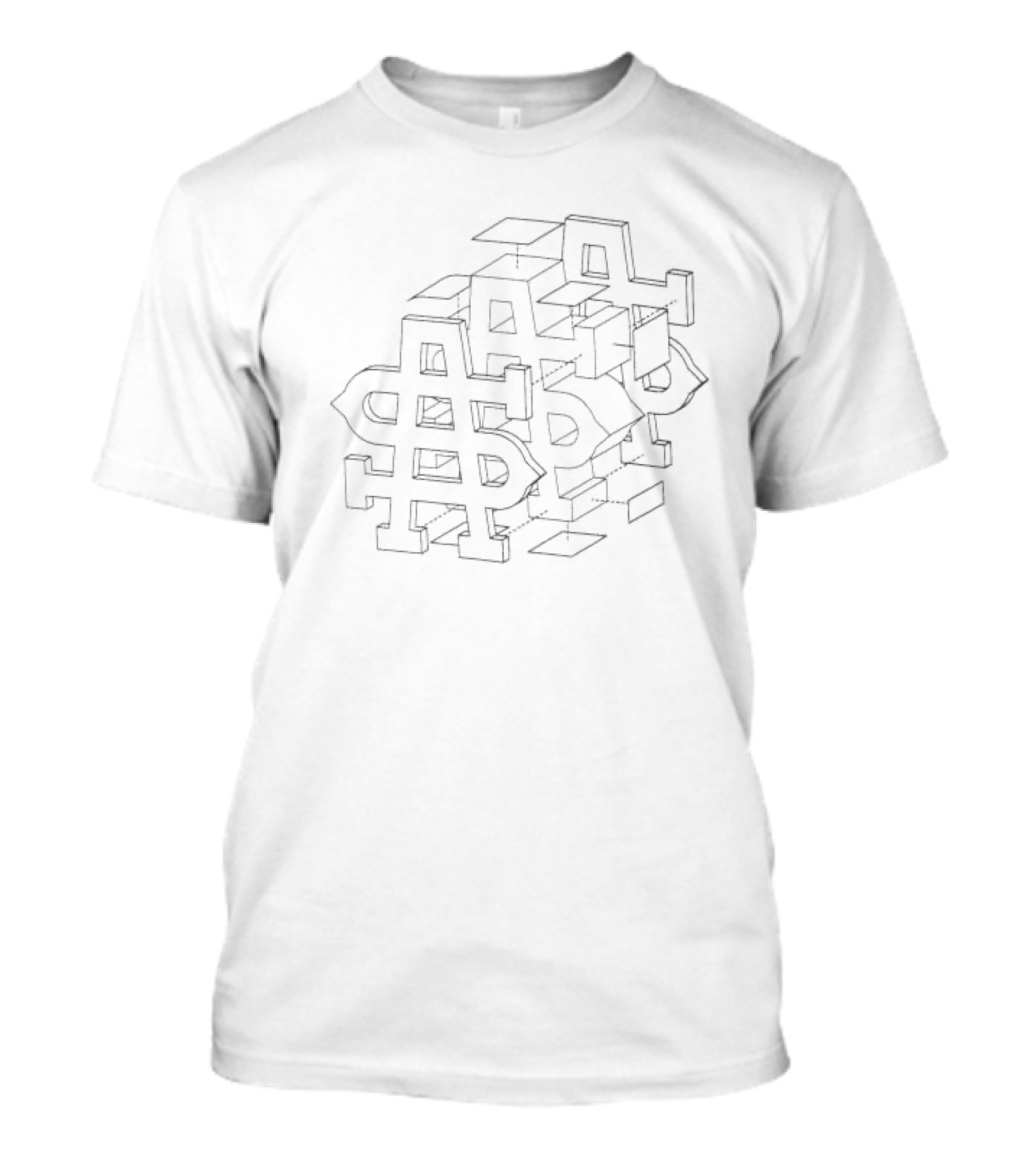 3D SA Abstract Architecture Geometric T-Shirt