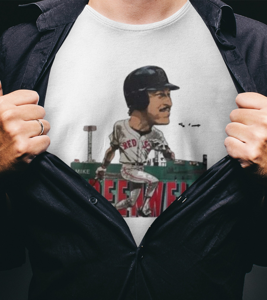 Mike Greenwell Boston Red Sox Baseball Legend Caricature Fenway Park T-Shirt