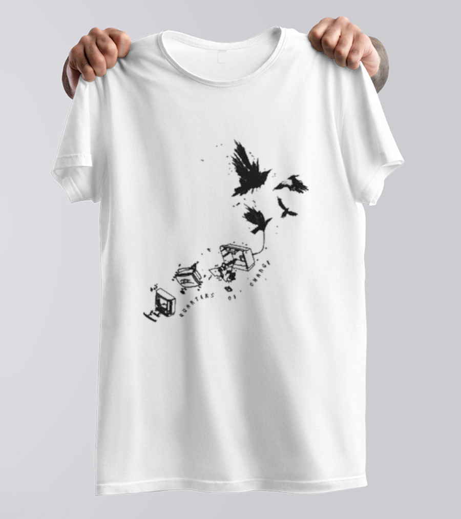 Quarters Of Change Bird With Flying Birds And Vintage Hardware T-Shirt