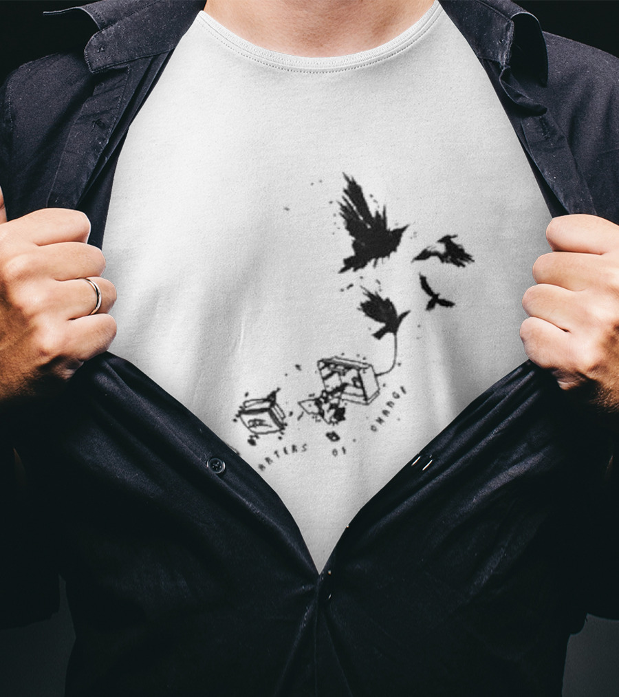 Quarters Of Change Bird With Flying Birds And Vintage Hardware T-Shirt