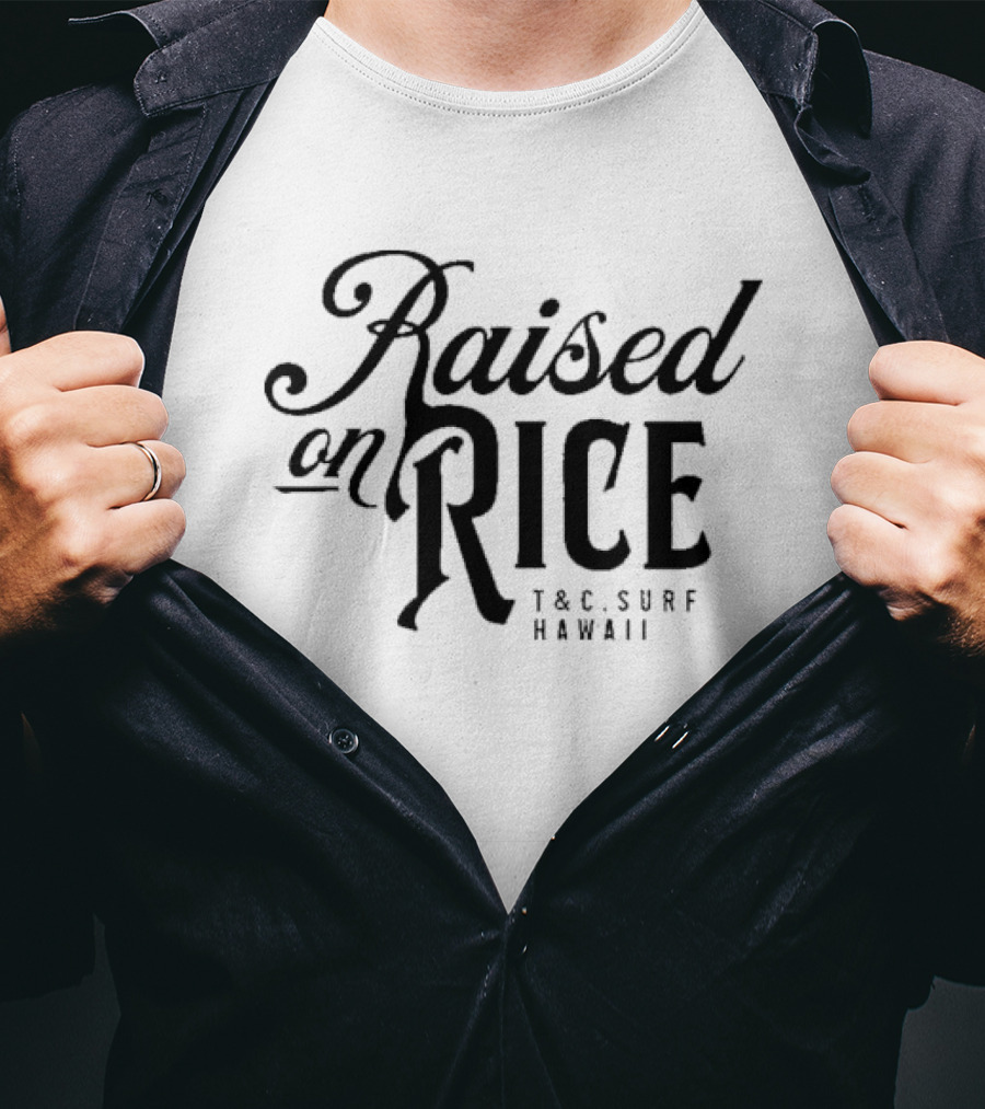 Raised On Rice T&C Surf Hawaii White Rice Jersey T-Shirt