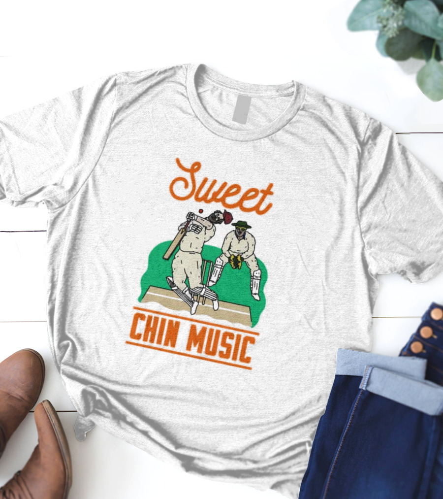 Sweet Chin Music Cricket Scene T-Shirt
