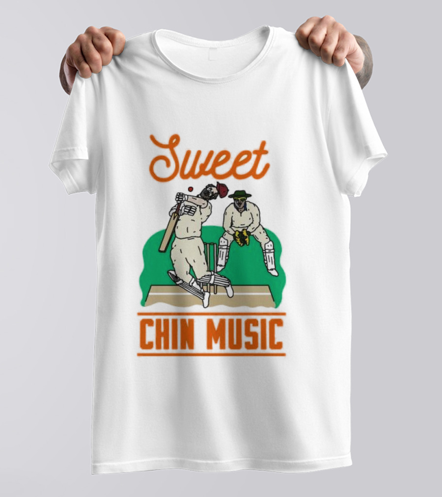 Sweet Chin Music Cricket Scene T-Shirt