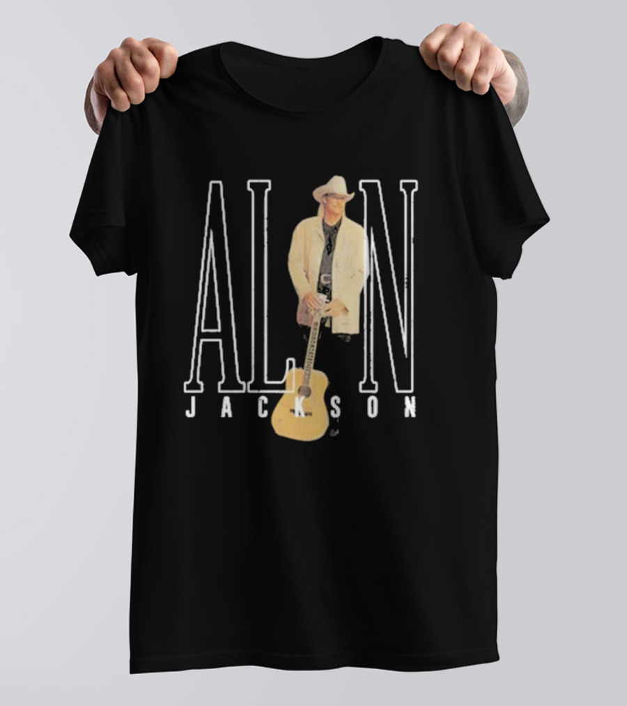 Alan Jackson Country Music Icon Standing With Guitar T-Shirt