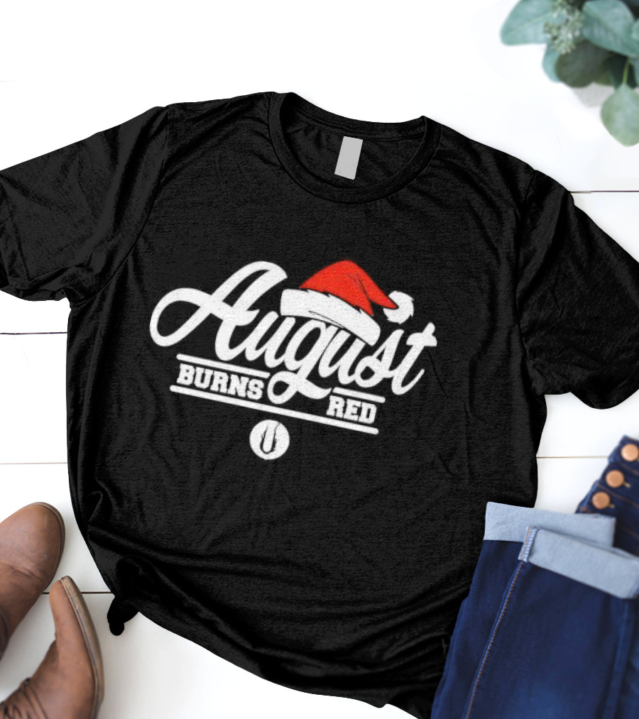 August Burns Red Christmas Santa Hat Branding T-Shirt