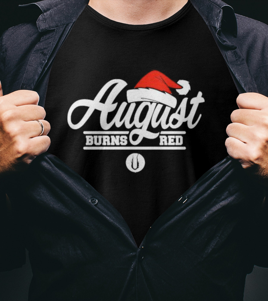 August Burns Red Christmas Santa Hat Branding T-Shirt