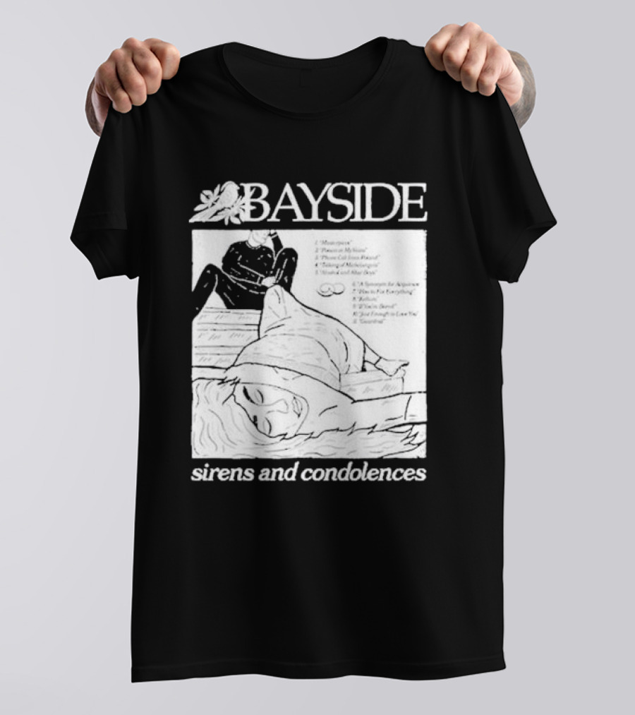 Bayside Sirens And Condolences Album Cover Artwork With Tracklist T-Shirt