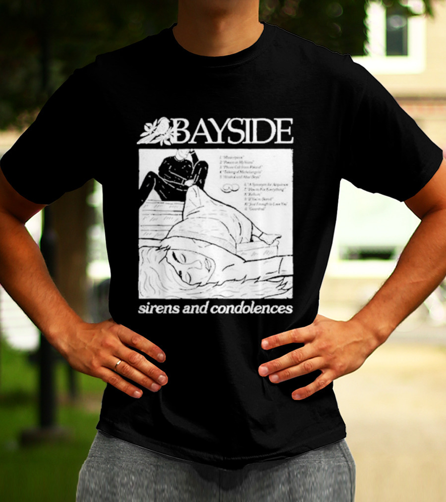 Bayside Sirens And Condolences Album Cover Artwork With Tracklist T-Shirt