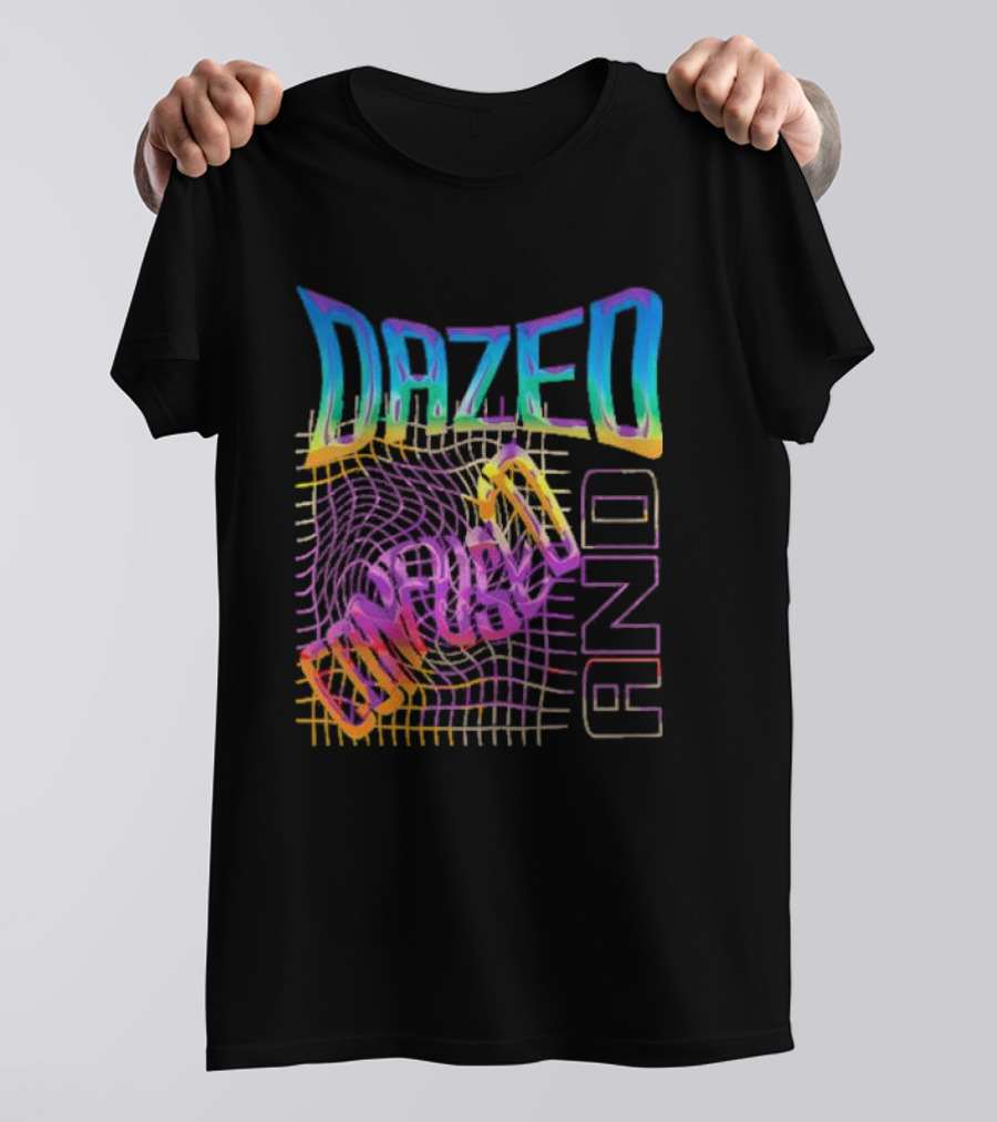 Dazed And Confused Vibrant Psychedelic Pattern Midnight Law T-Shirt