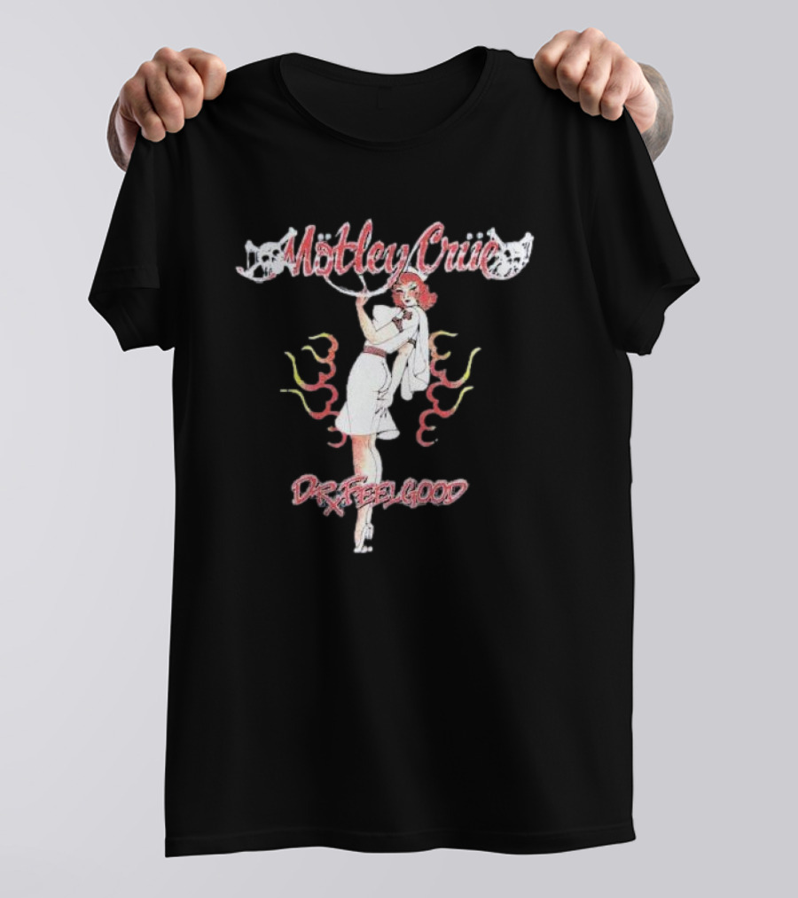 Mötley Crüe Dr. Feelgood Nurse Vintage Aesthetic T-Shirt