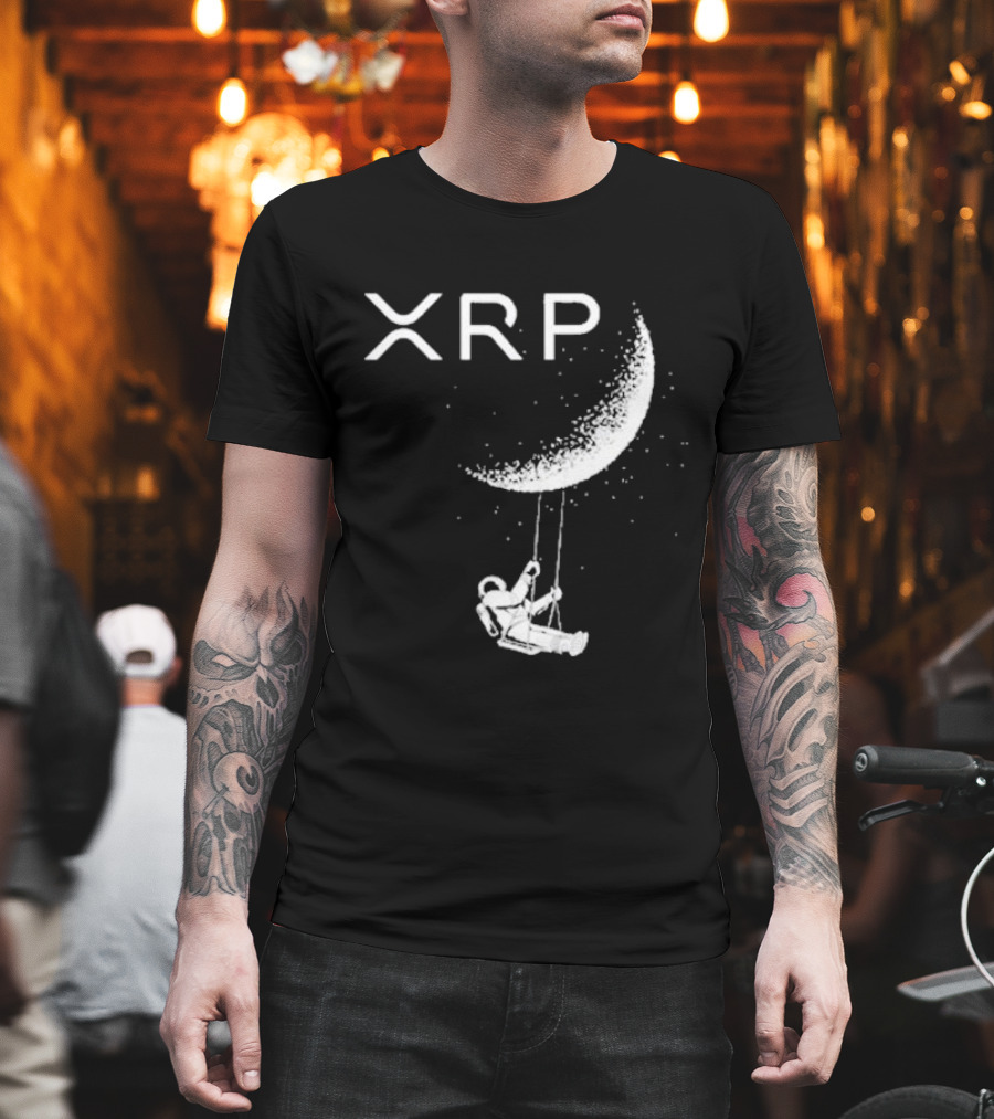 XRP Astronaut Swinging On The Moon T-Shirt