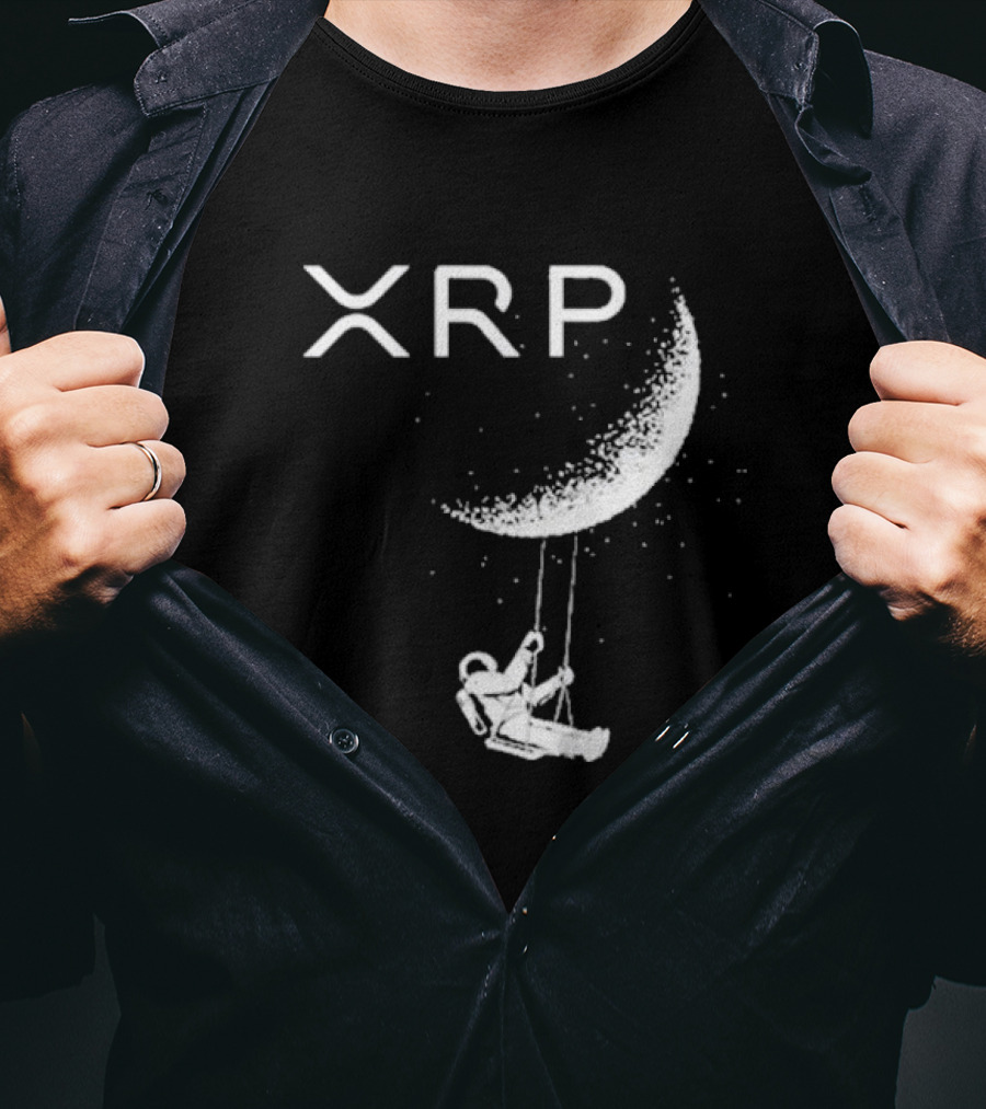 XRP Astronaut Swinging On The Moon T-Shirt