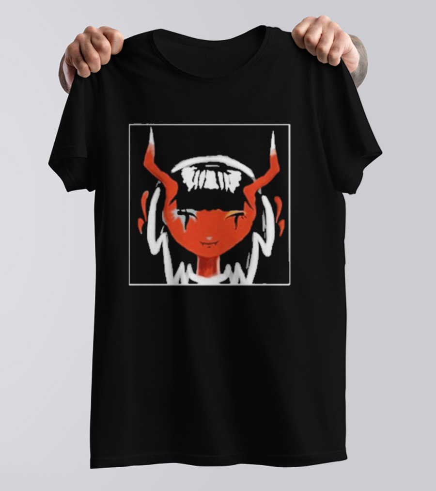 Meowskulls IRL Red Masked Character With Horns And Headphones T-Shirt