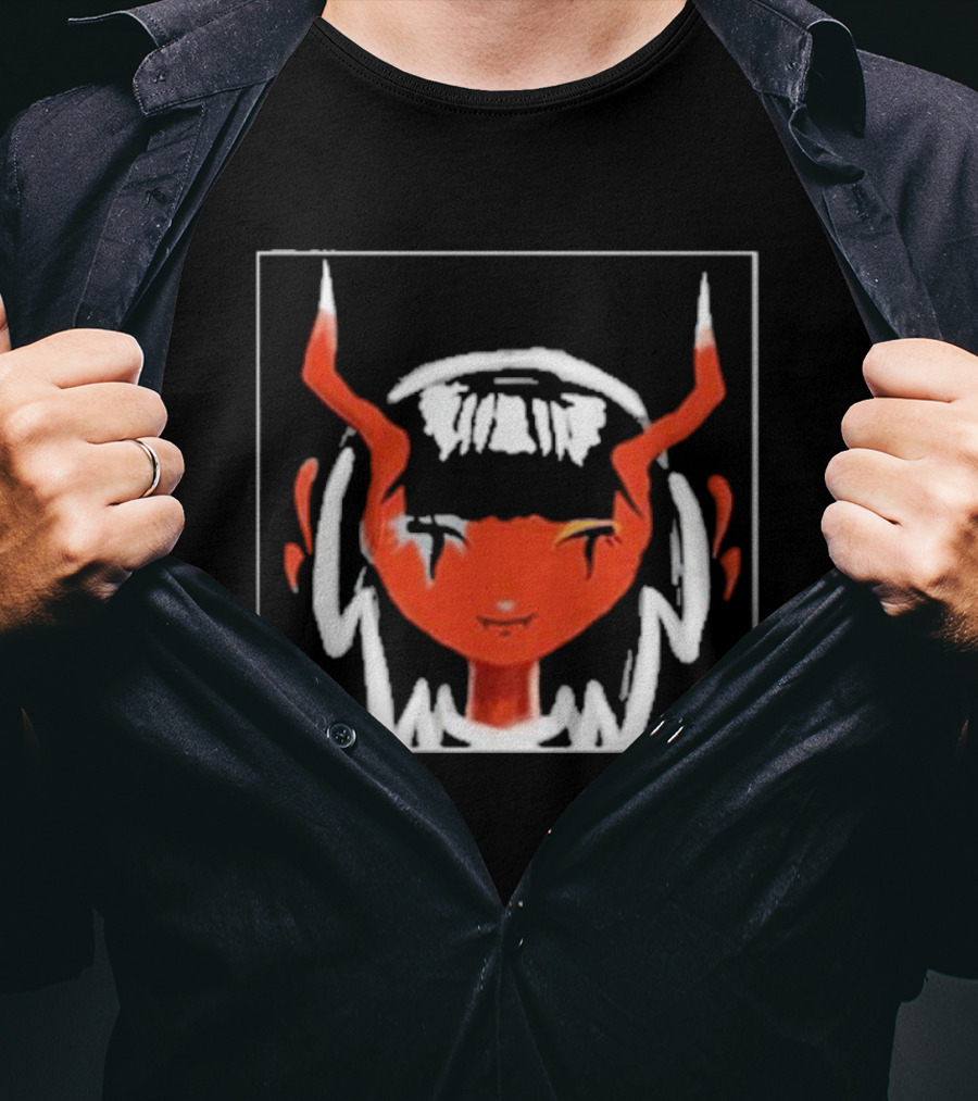 Meowskulls IRL Red Masked Character With Horns And Headphones T-Shirt