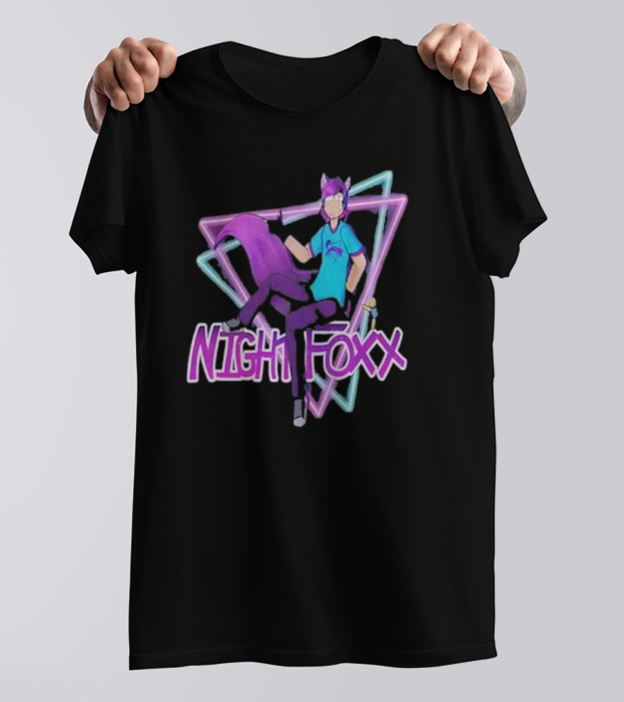 NightFoxx Neon Triangle Aesthetic T-Shirt