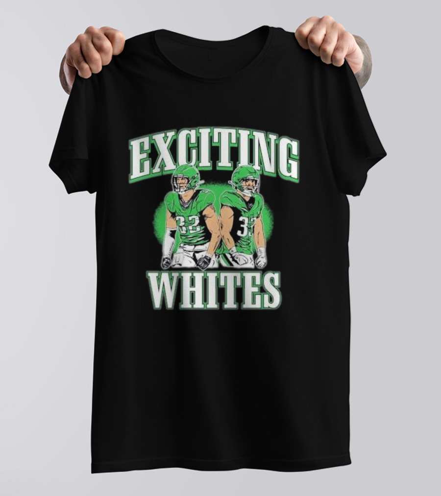 Exciting Whites Philadelphia Eagles Football Players T-Shirt