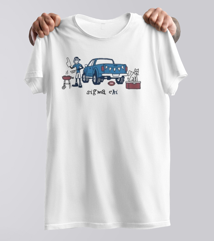 Drop 009 Sigma Chi Tailgating Truck Grill Football Dog T-Shirt