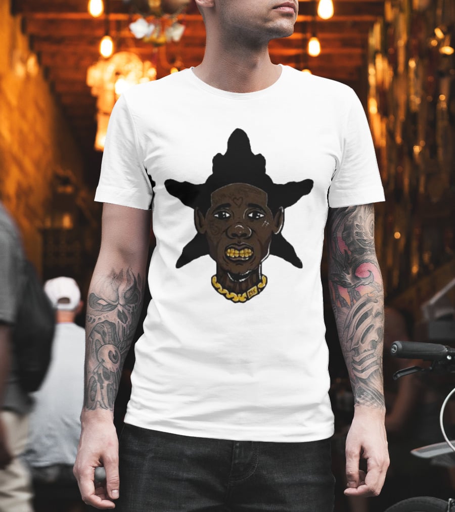 El Snappo Zootieee Wrld Star Head Gold Teeth Necklace T-Shirt