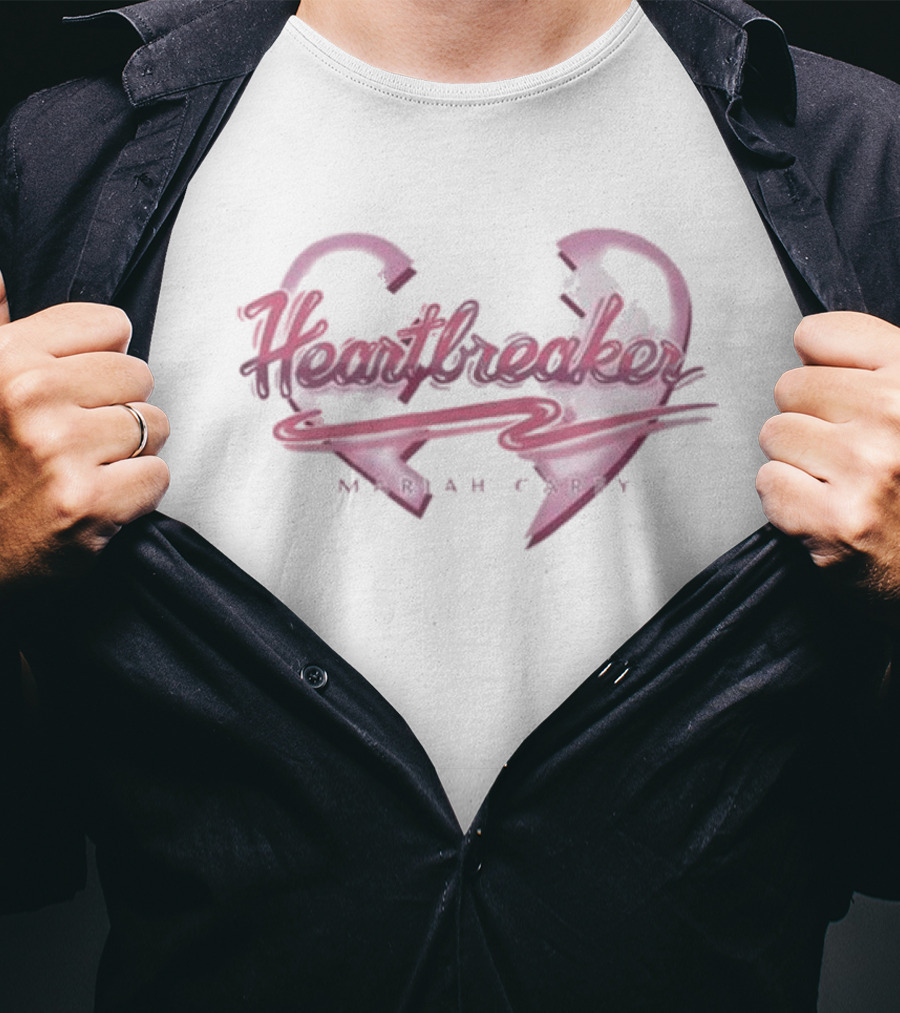 Heartbreaker Mariah Carey Broken Pink Heart T-Shirt