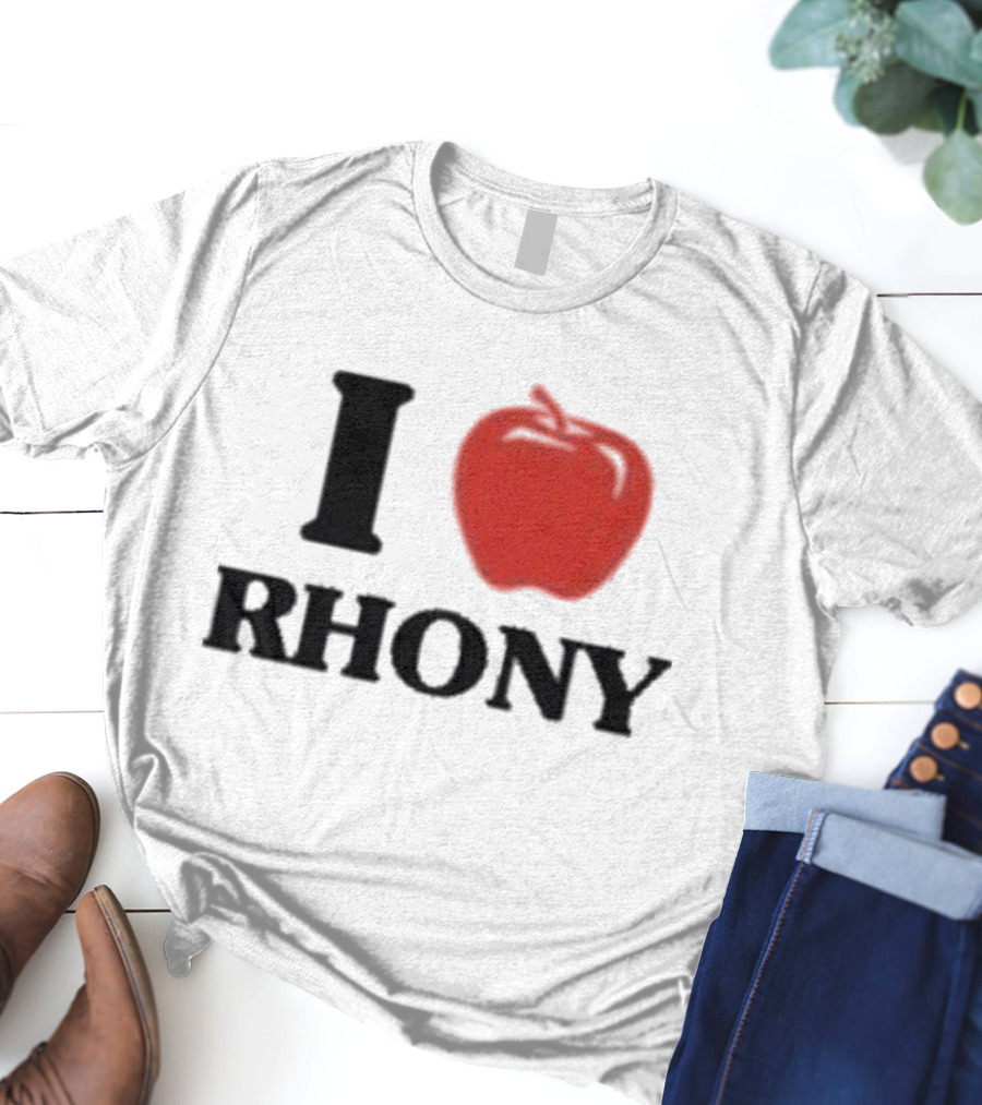 I Apple RHONY Real Housewives Of New York City Logo Tribute Iconic Series Fan Meme T-Shirt