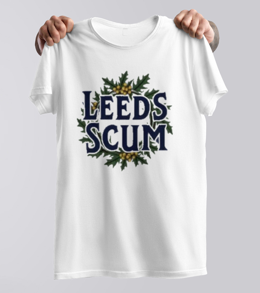 Leeds Scum Christmas Holly Festive T-Shirt