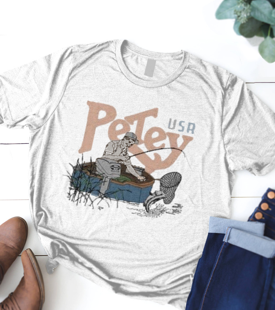 Petey USA Fishing With Catch And Tackle T-Shirt