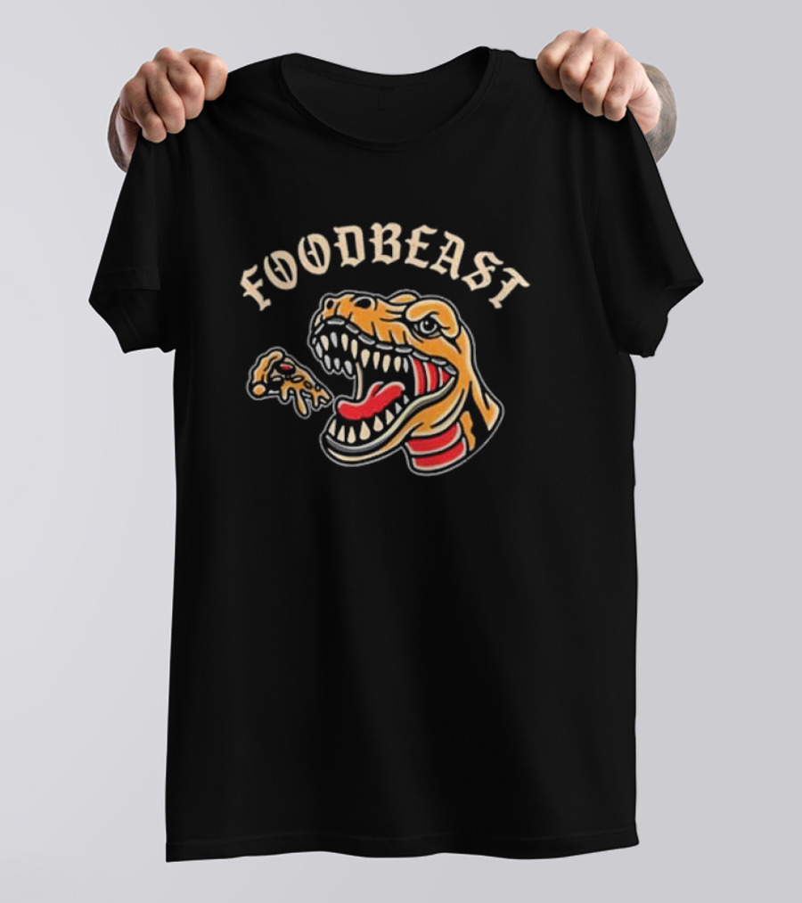 FOODBEAST Dinosaur Eating Pizza T-Shirt