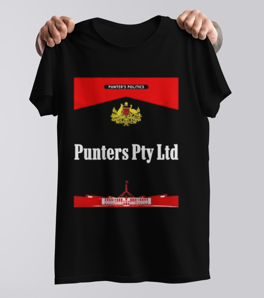 Punter’s Politics Punters Pty Ltd Government Parliament Building Emblem T-Shirt