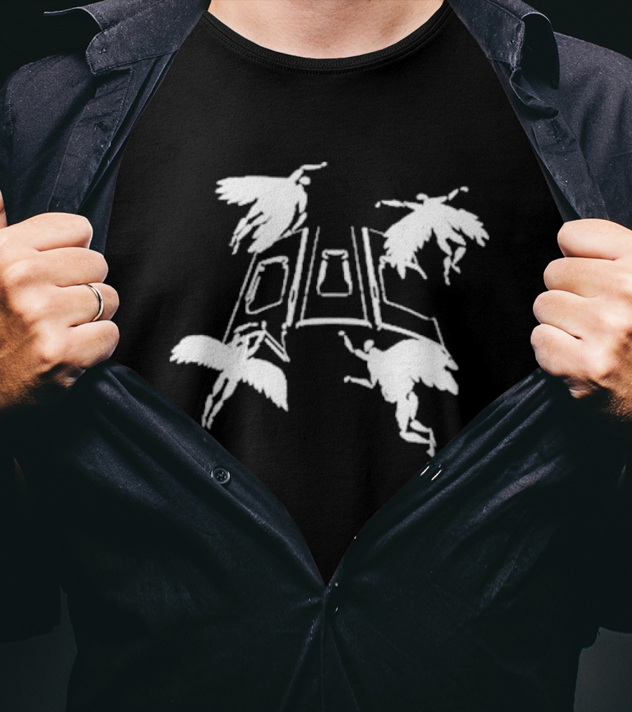 Quarters Of Change Angel OOC Design With Flying Figures T-Shirt