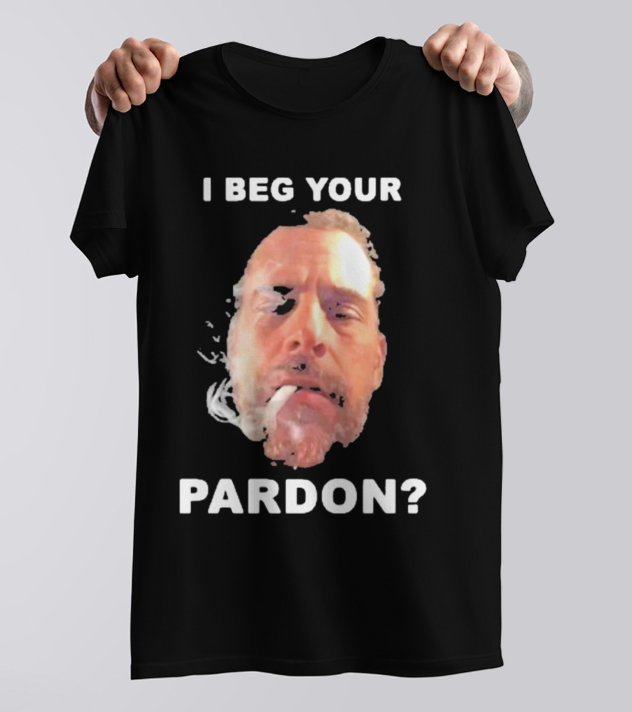 I Beg Your Pardon? Smoking Face Image T-Shirt
