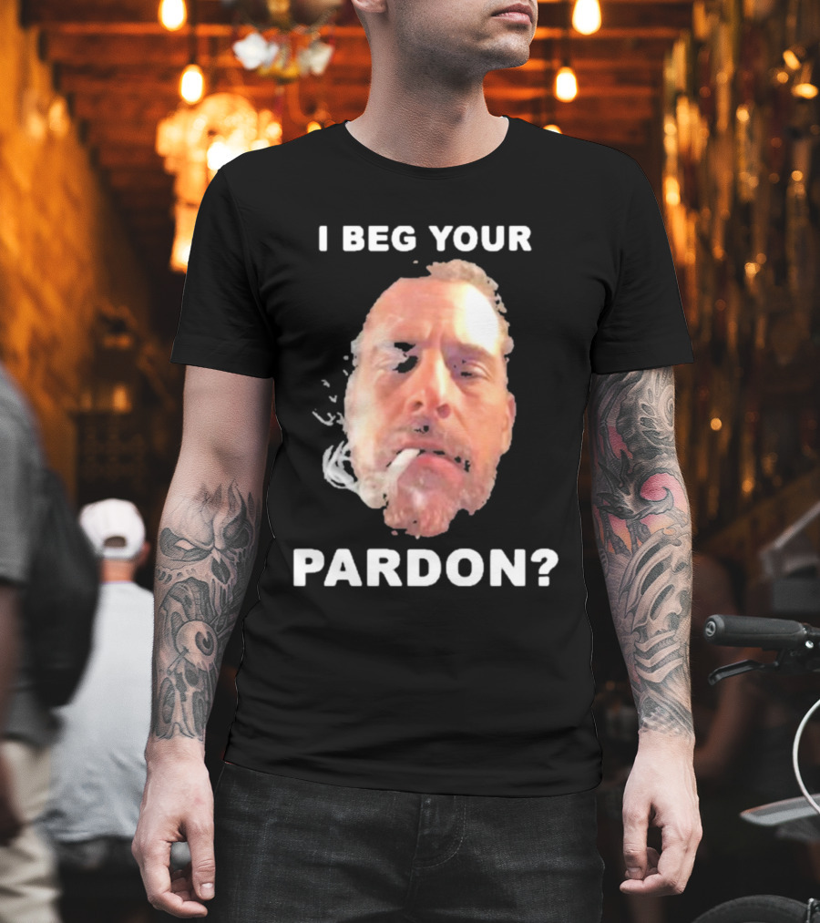 I Beg Your Pardon? Smoking Face Image T-Shirt