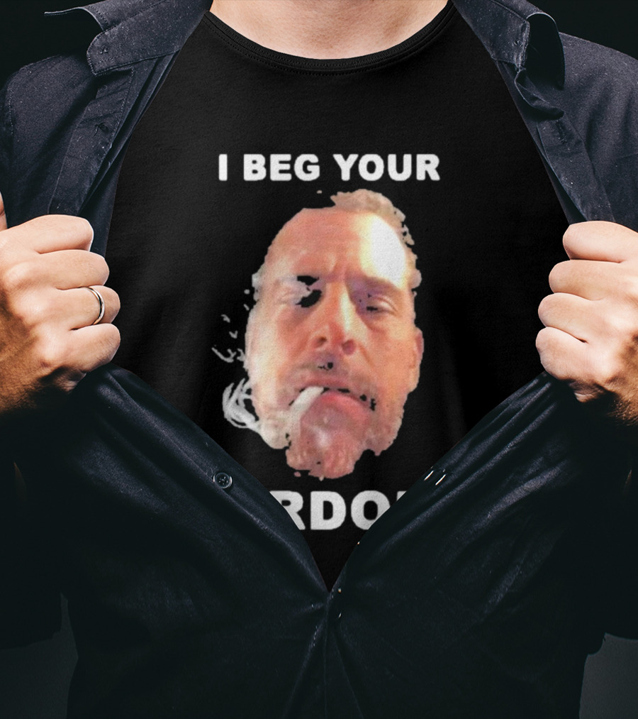 I Beg Your Pardon? Smoking Face Image T-Shirt