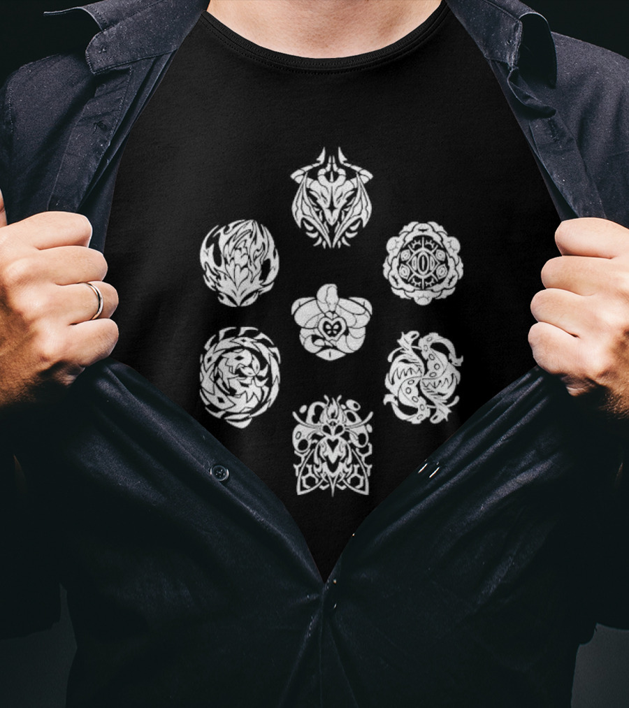 Ring Domain Sigils Elden Inspired Fantasy Symbols T-Shirt