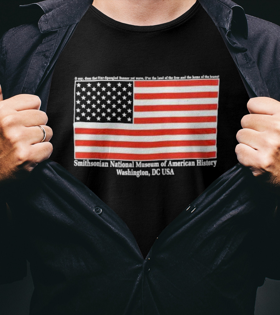 Smithsonian National Museum Of American History American Flag Washington DC USA T-Shirt